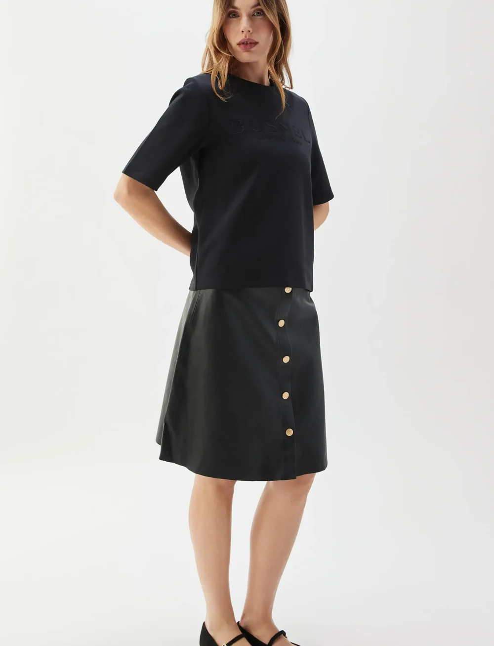 BUSNEL - HANNA t-shirt - t-shirts & tops - black - 0