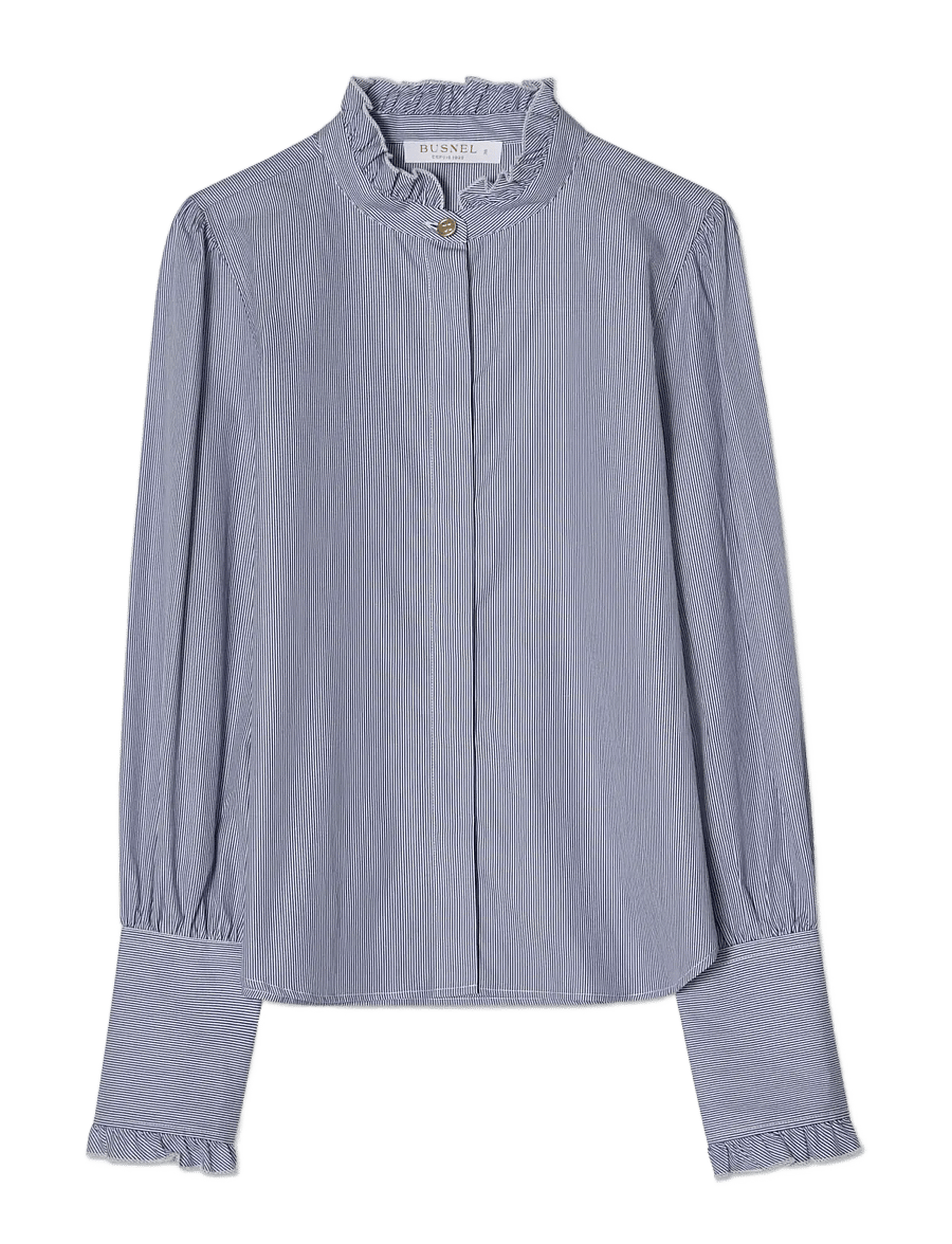 BUSNEL - MAIRA blouse Stripe - pikkade varrukatega pluusid - stripe marine - 1