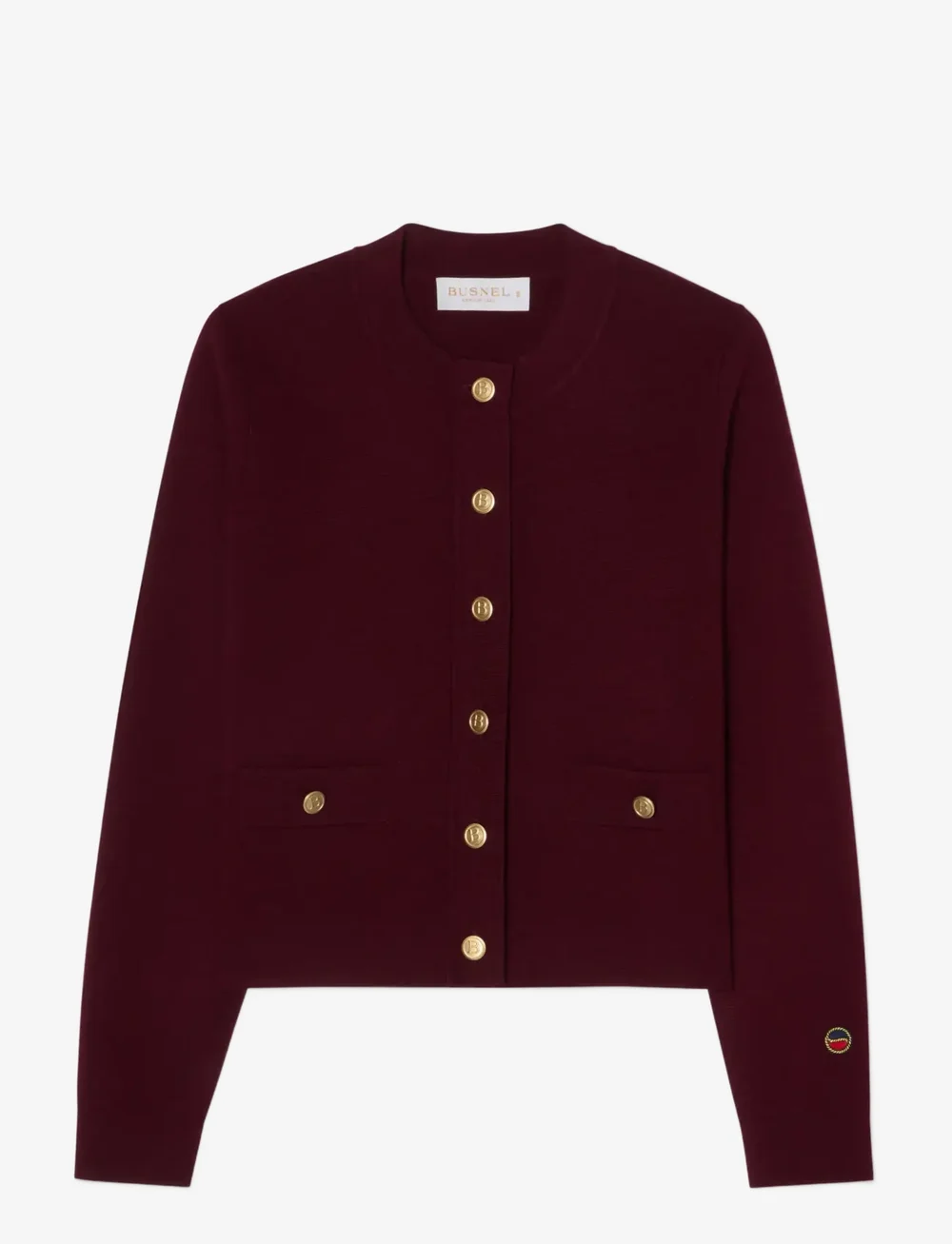 BUSNEL - ARIA cardigan Contrast - koftor - bordeaux - 1