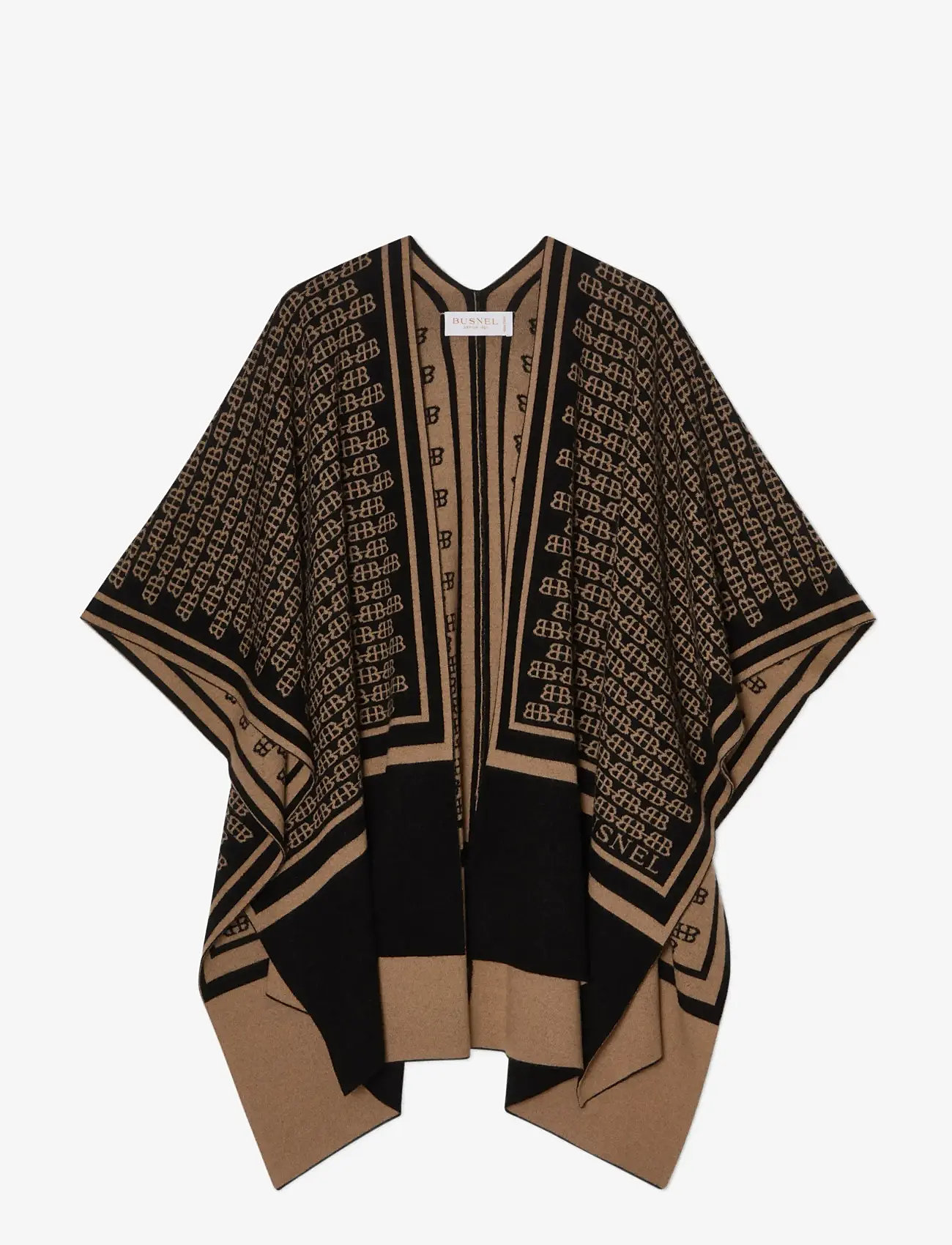 BUSNEL - GARNETTE poncho BB JAQUAR - ponchos & capes - black/ salty caramel - 1
