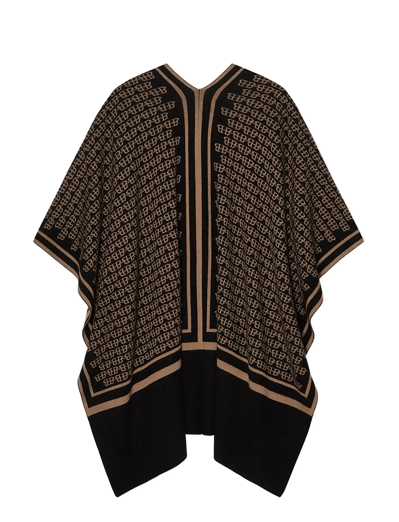 BUSNEL - GARNETTE poncho BB JAQUAR - ponchos & capes - black/ salty caramel - 2