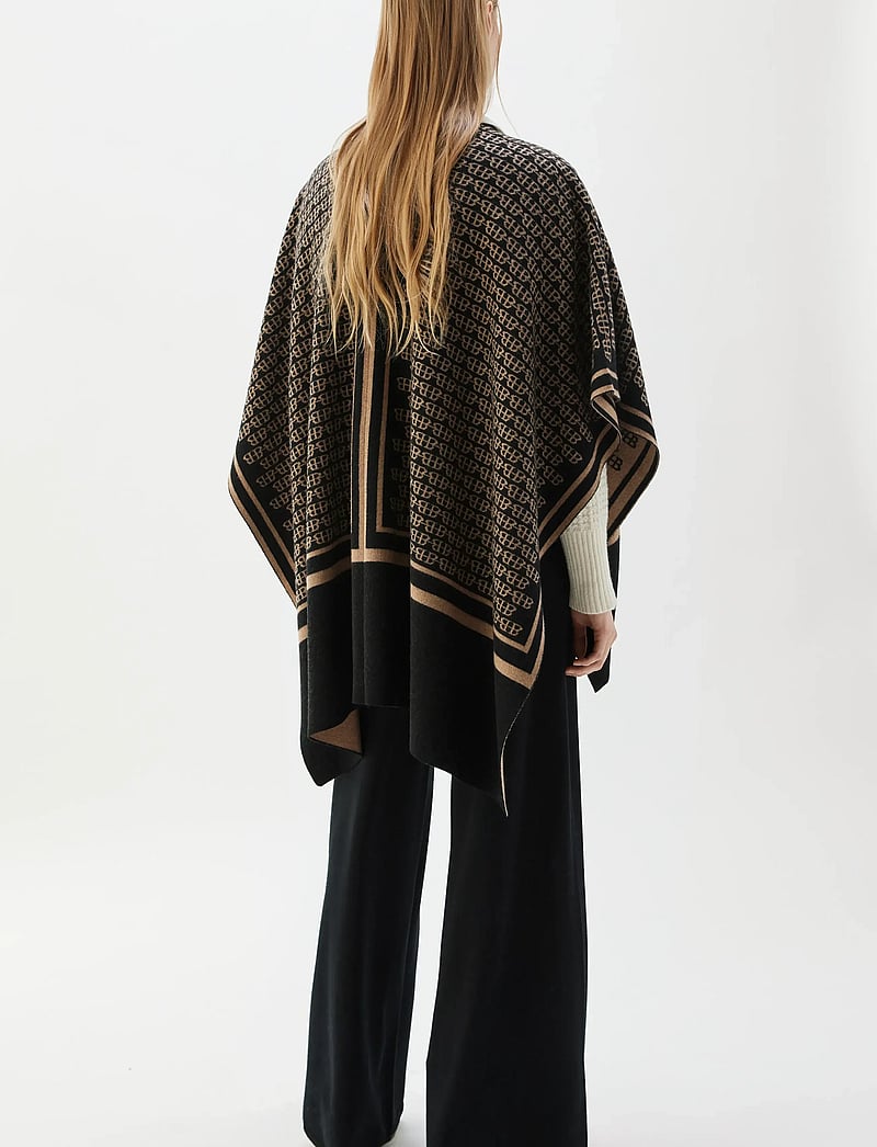 BUSNEL - GARNETTE poncho BB JAQUAR - ponchos & capes - black/ salty caramel - 3