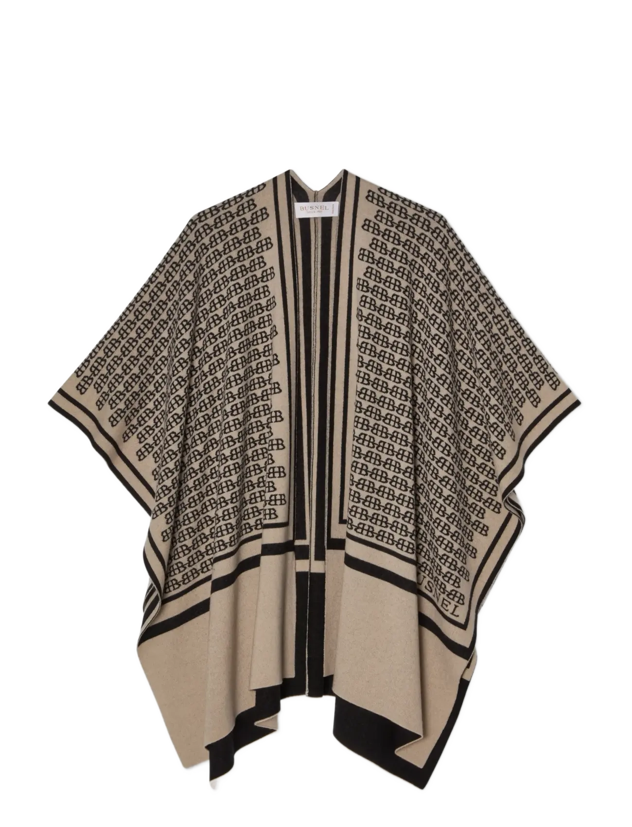 GARNETTE poncho BB JAQUAR - FUDGE/BLACK