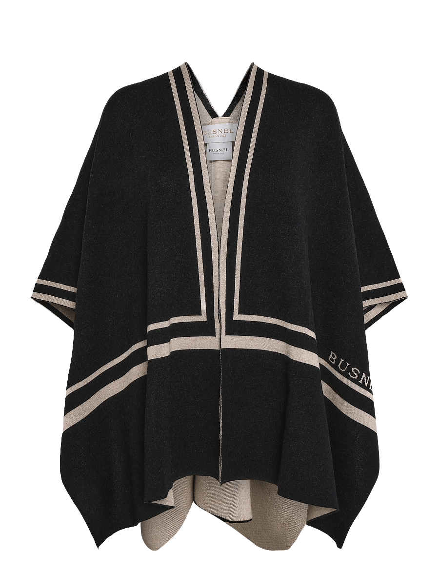 BUSNEL - GARBO poncho - winterjacken - black/oat - 0