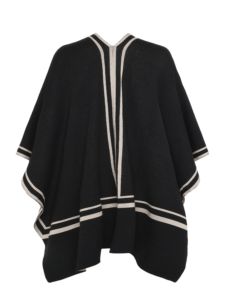 BUSNEL - GARBO poncho - winterjacken - black/oat - 1