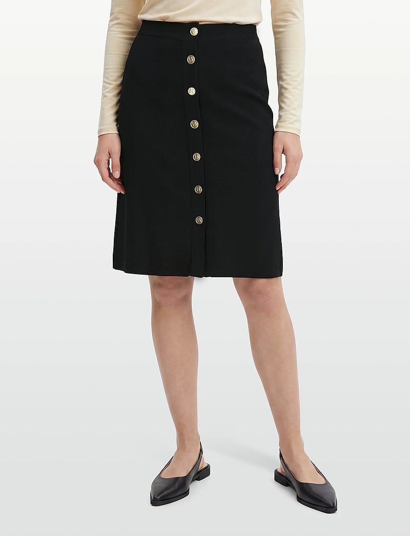 BUSNEL - CLAIRE skirt - midinederdele - black - 3
