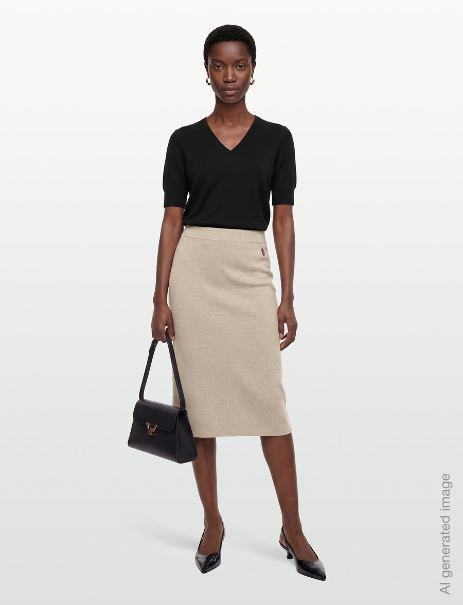 BUSNEL - MAJKEN skirt - strickröcke - oat - 0
