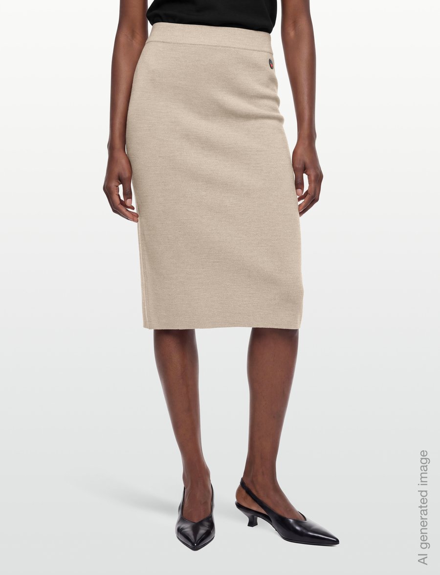 BUSNEL - MAJKEN skirt - strickröcke - oat - 3
