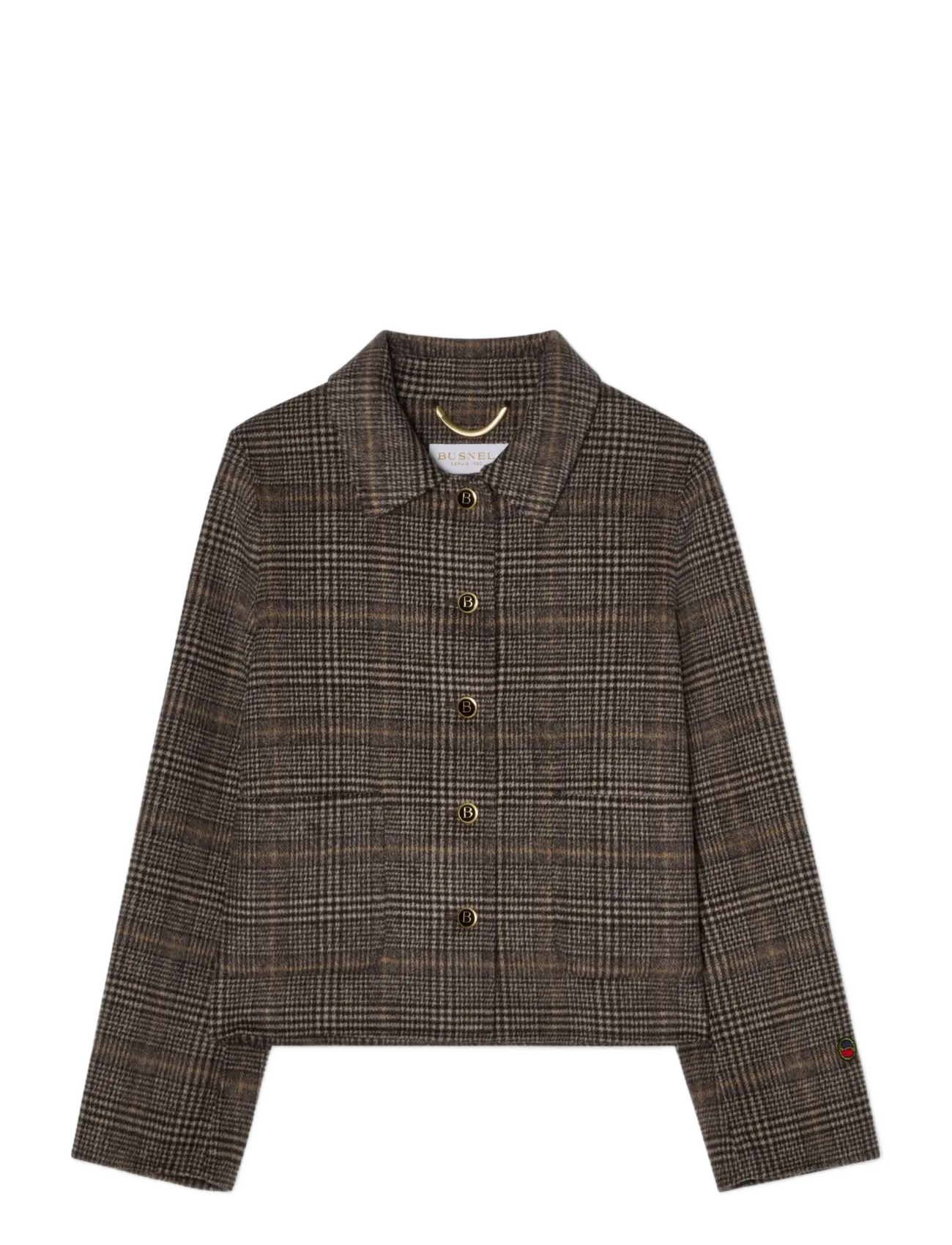 BUSNEL MATHILDE checked jacket - Tøj - ANTRACITE CHECK / brown