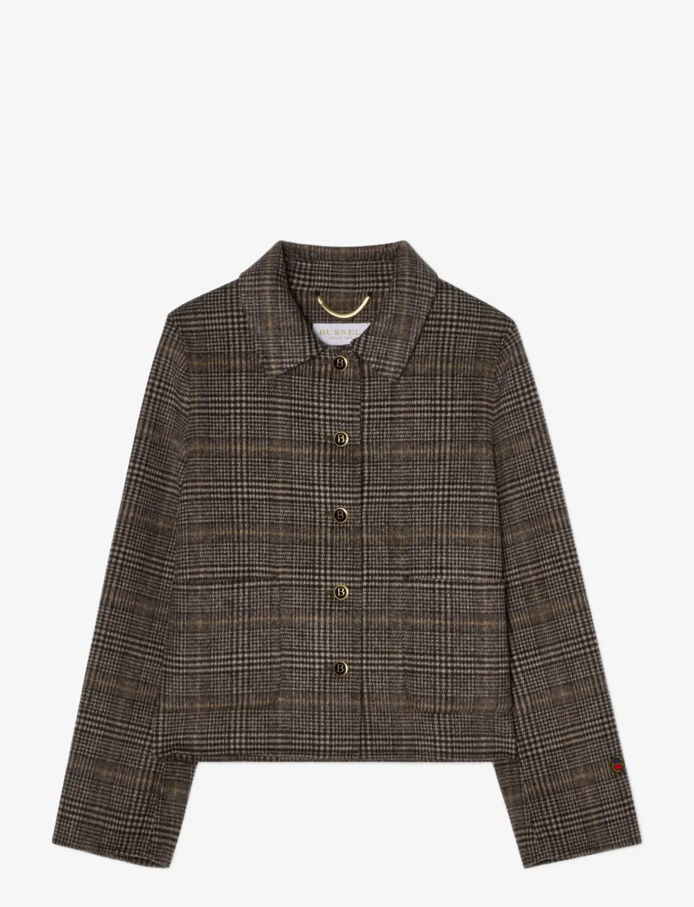 BUSNEL - MATHILDE checked jacket - wool jackets - antracite check - 1