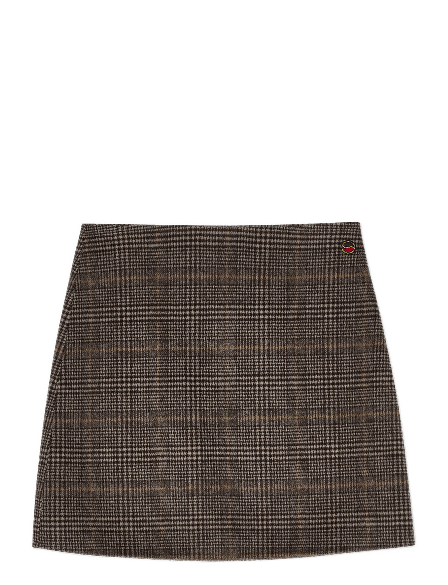 BUSNEL - MARIT checked skirt - jupes en maille - antracite check - 1