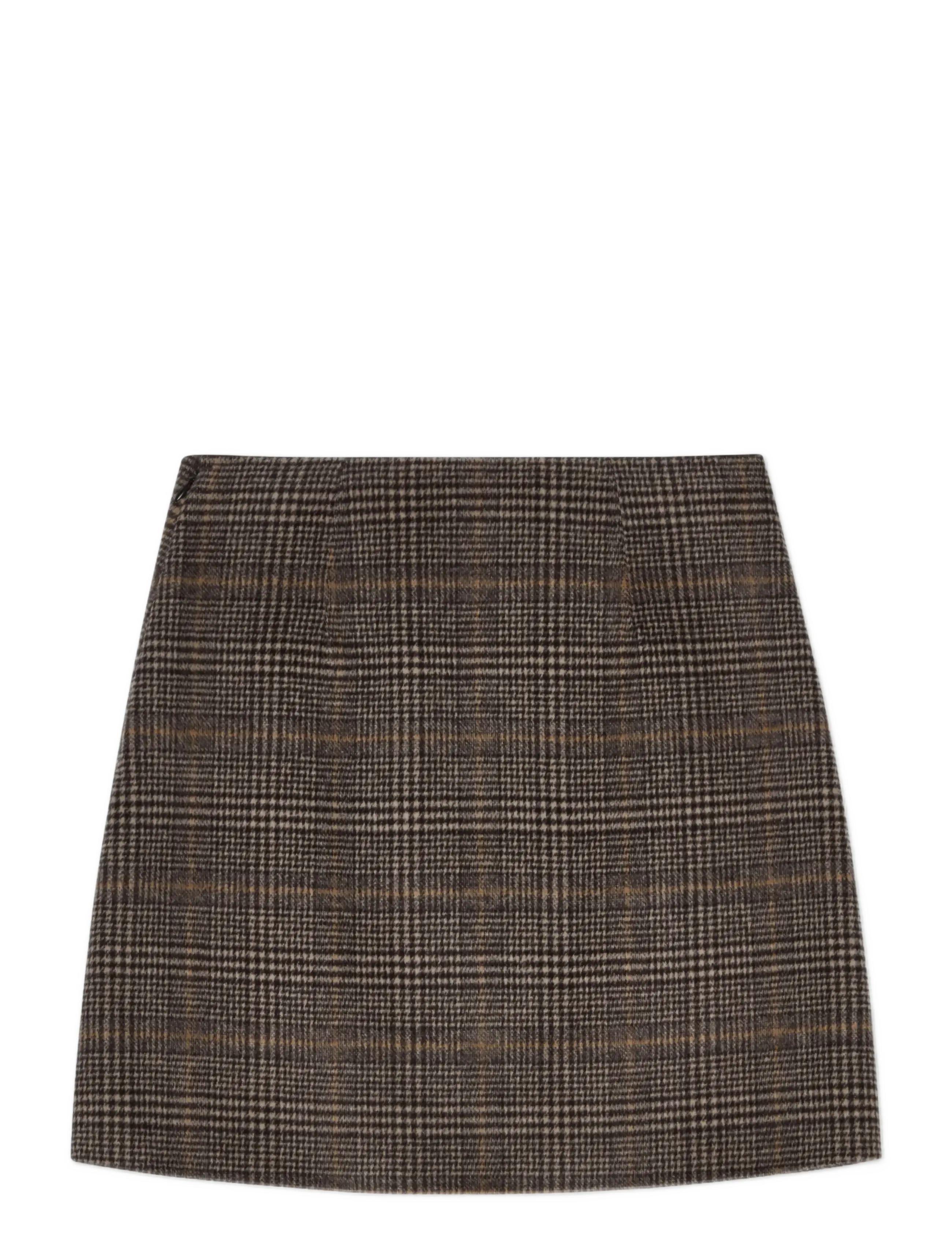 BUSNEL - MARIT checked skirt - gebreide rokken - antracite check - 2