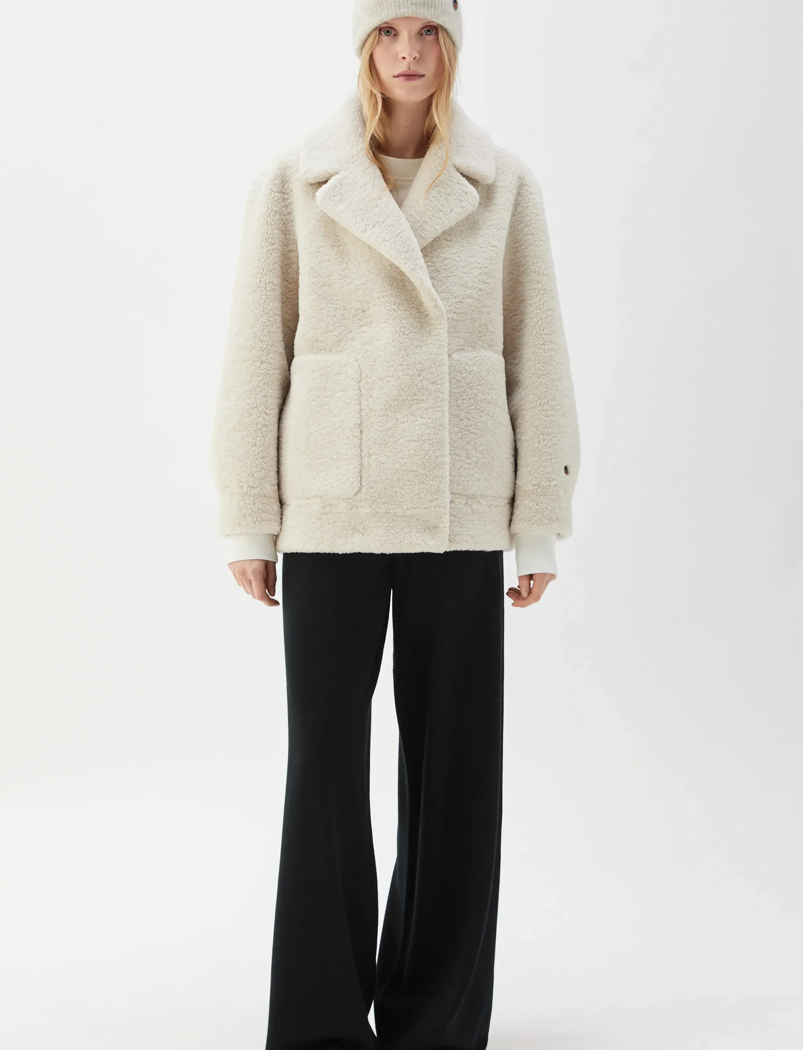 BUSNEL MEI sherling jacket - Busnel - ECRU / cream