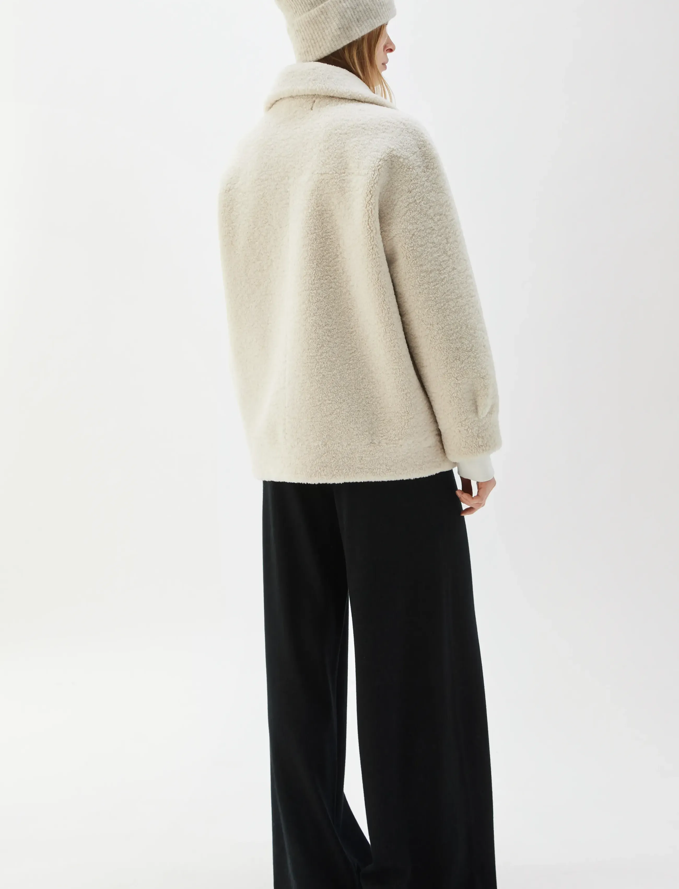 BUSNEL - MEI sherling jacket - fuskpäls - ecru - 3
