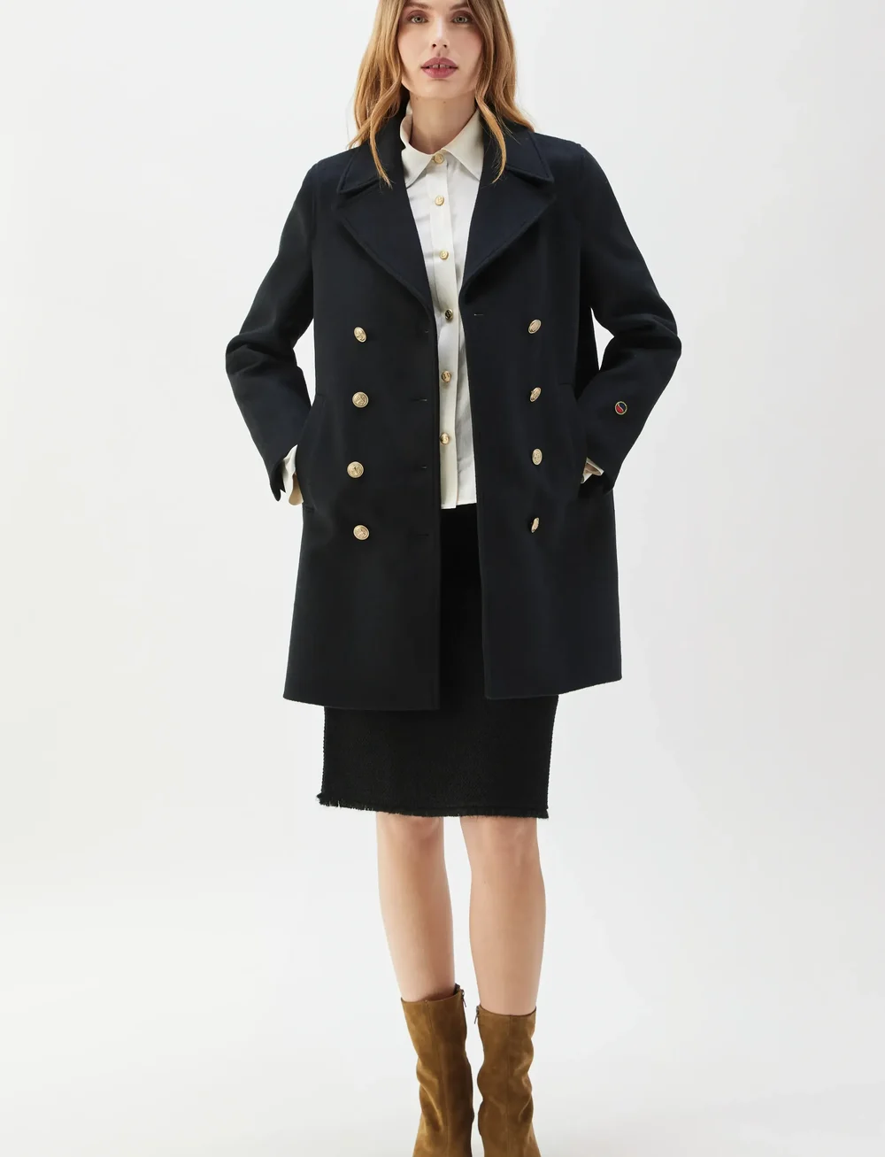 BUSNEL - CHARLOTTE melton jacket - uldfrakker - black - 0