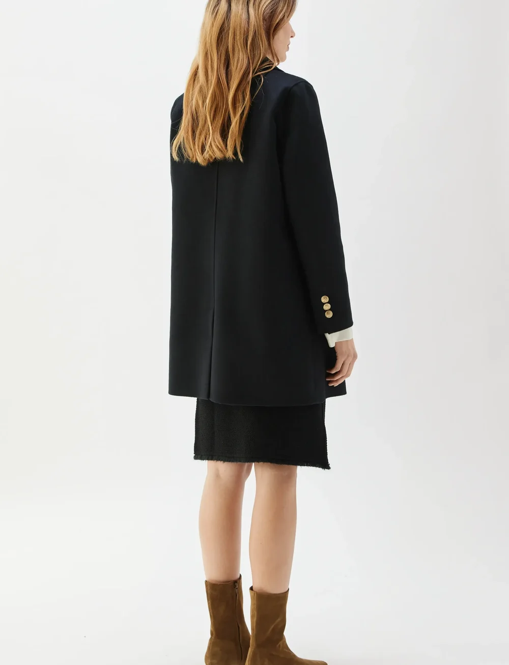 BUSNEL - CHARLOTTE melton jacket - uldfrakker - black - 3