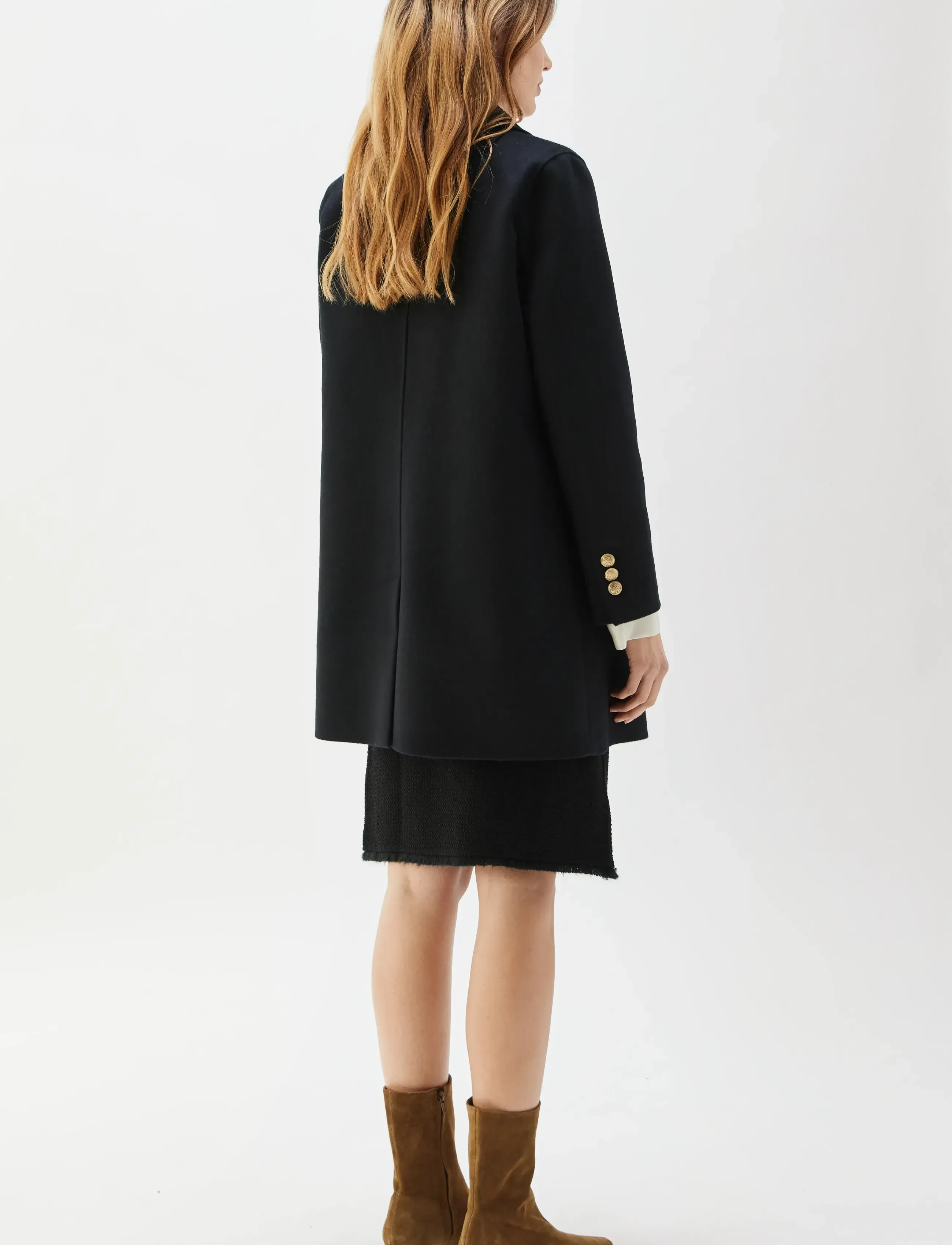 BUSNEL - CHARLOTTE melton jacket - black - 3