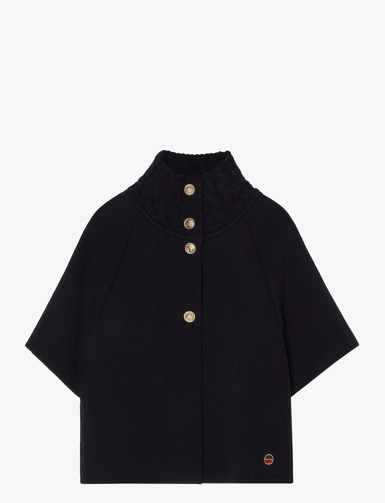 BUSNEL - LISALOU cableknit collar cape - trøjer - marine - 1