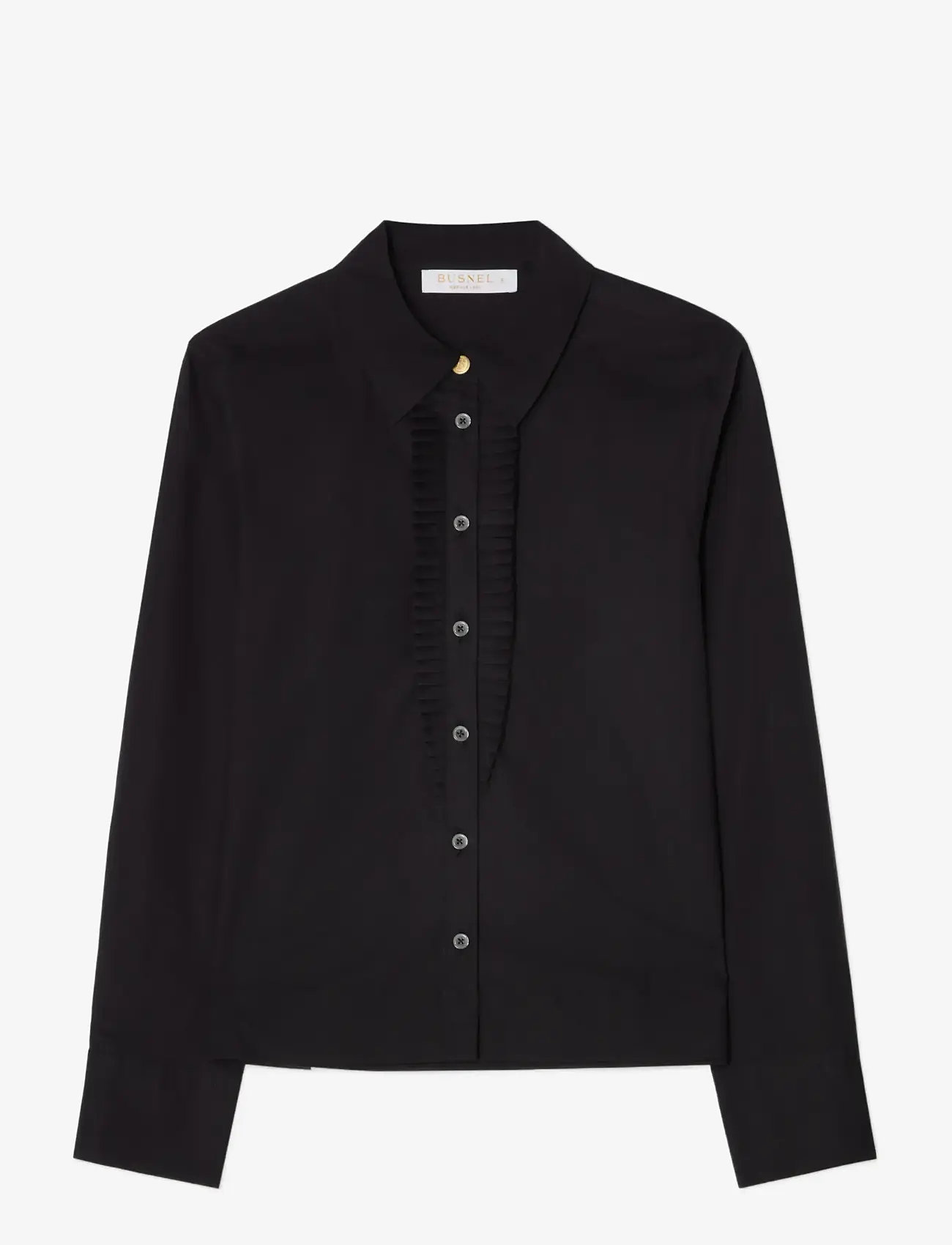 BUSNEL - NICOLINE plissé blouse - long sleeved blouses - black - 1
