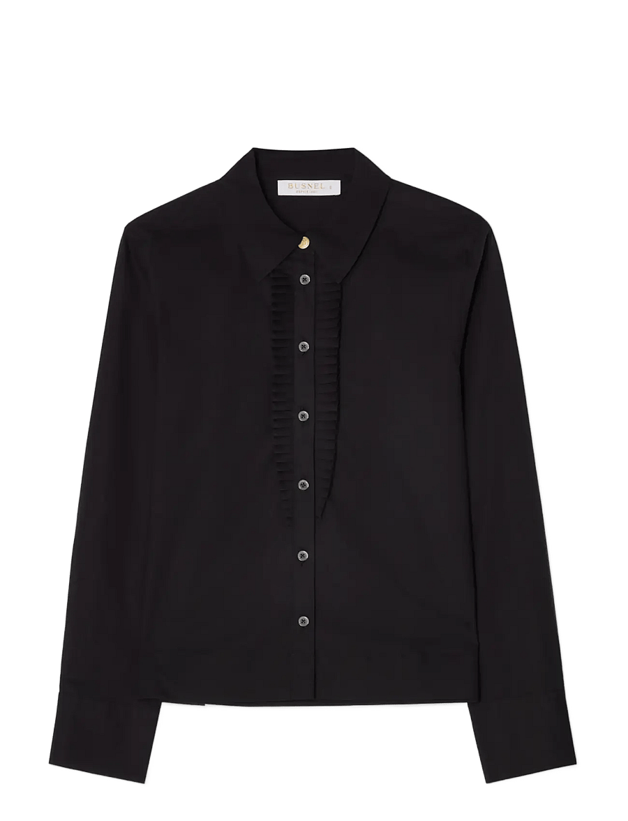 BUSNEL - NICOLINE plissé blouse - black - 1