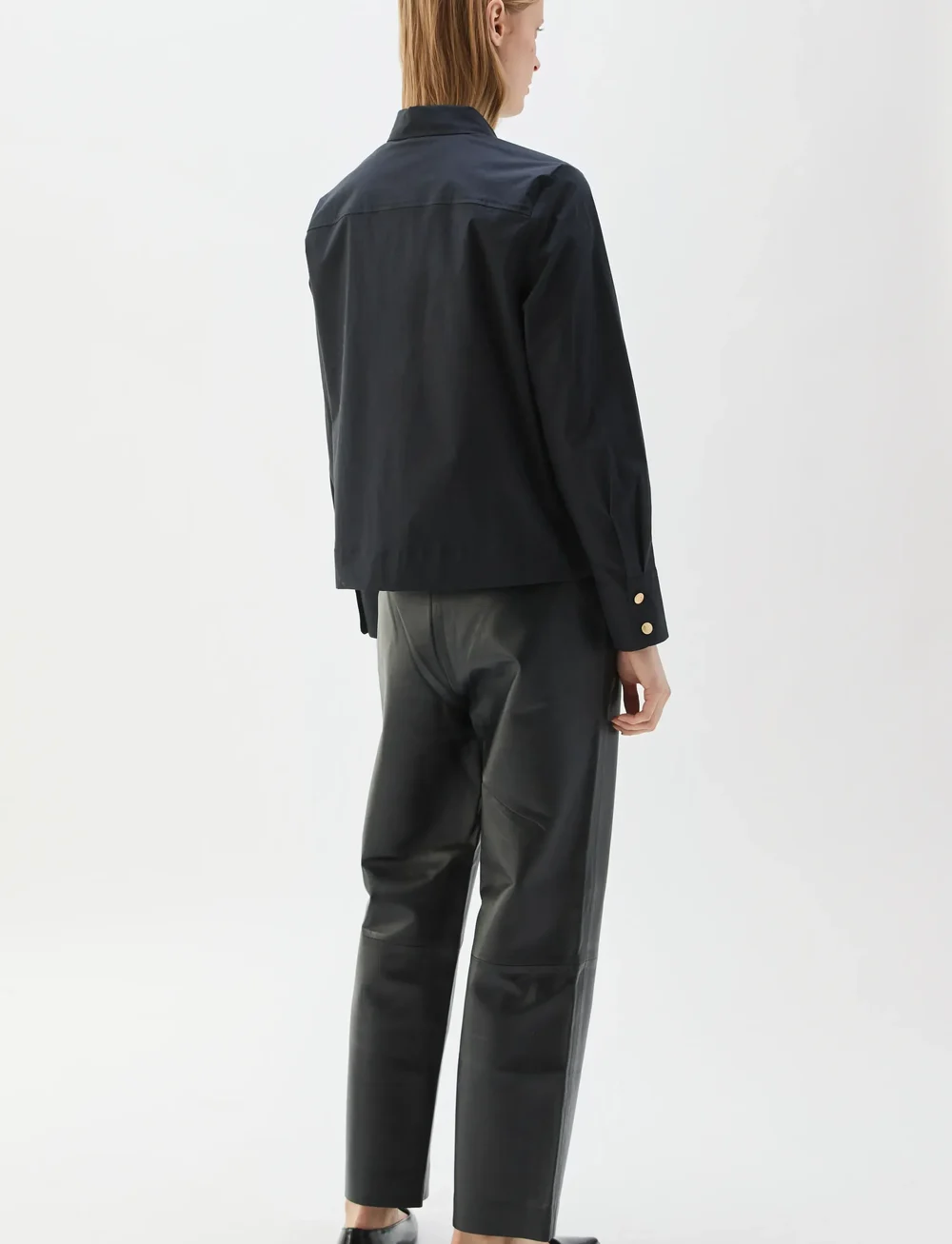 BUSNEL - NICOLINE plissé blouse - långärmade blusar - black - 3