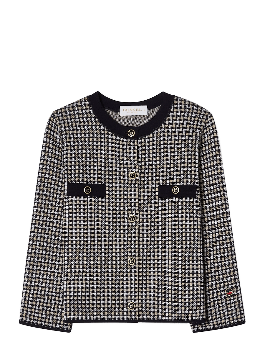 BUSNEL - ELLE jacket pepita - vårjackor - pepita marine - 1