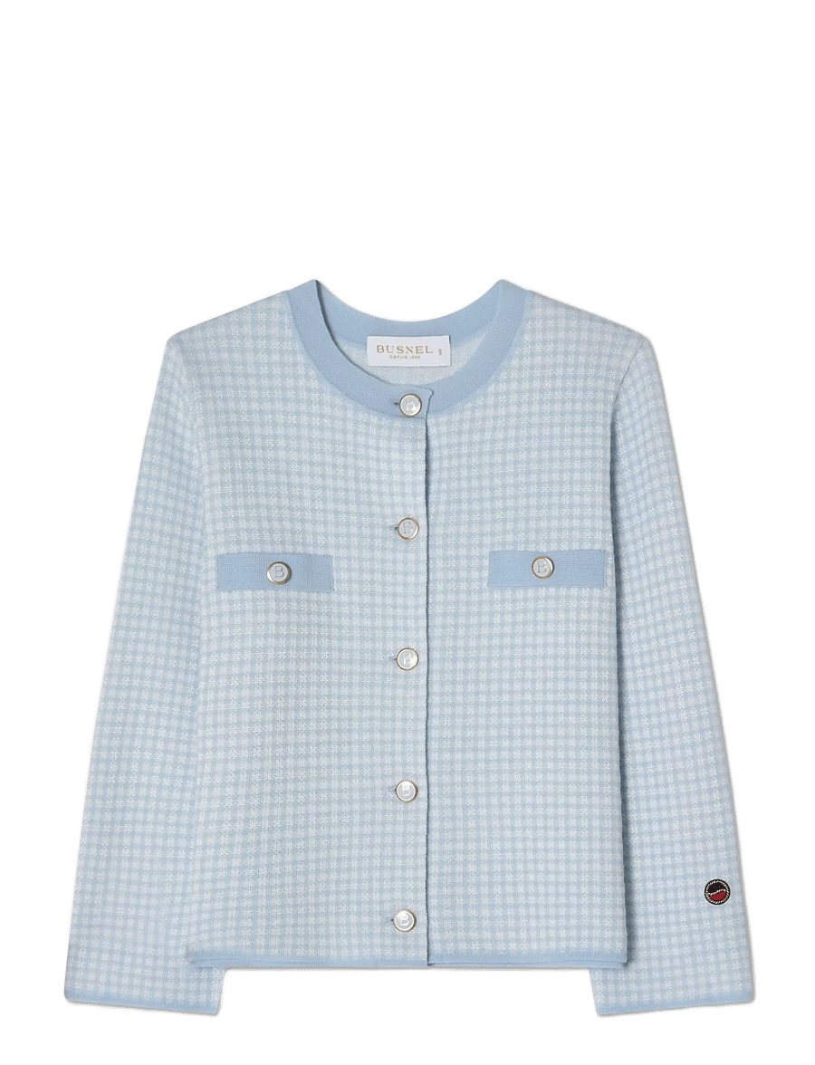 BUSNEL - ELLE jacket pepita - frühlingsjacken - pepita ice blue - 1