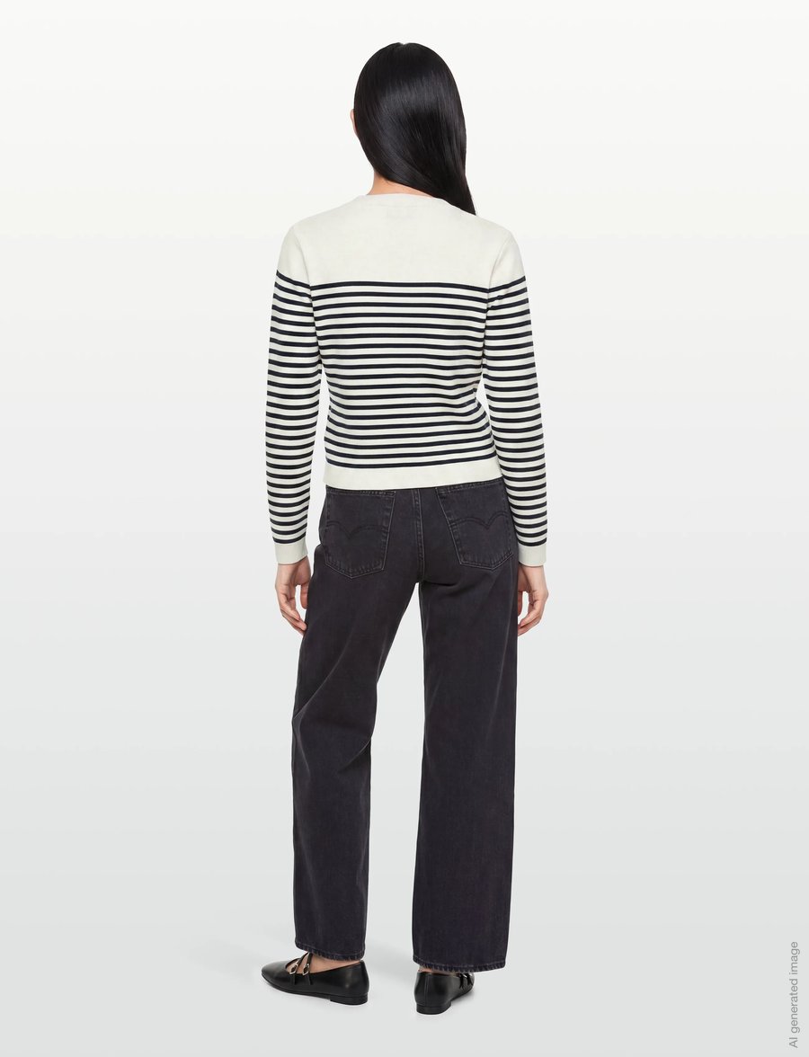 BUSNEL - LIZZIE cardigan - cardigans - ecru/marine - 4