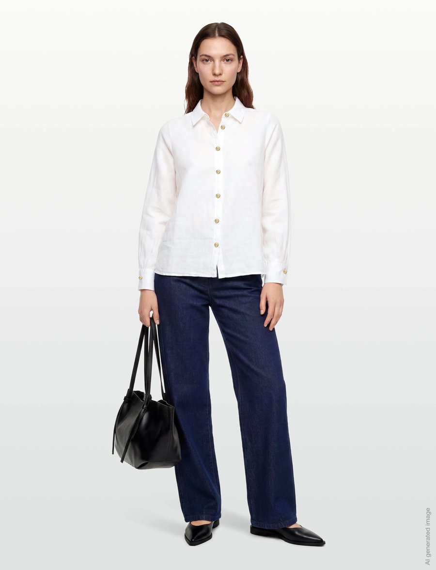 BUSNEL - NENNE blouse - jeanshemden - white - 0