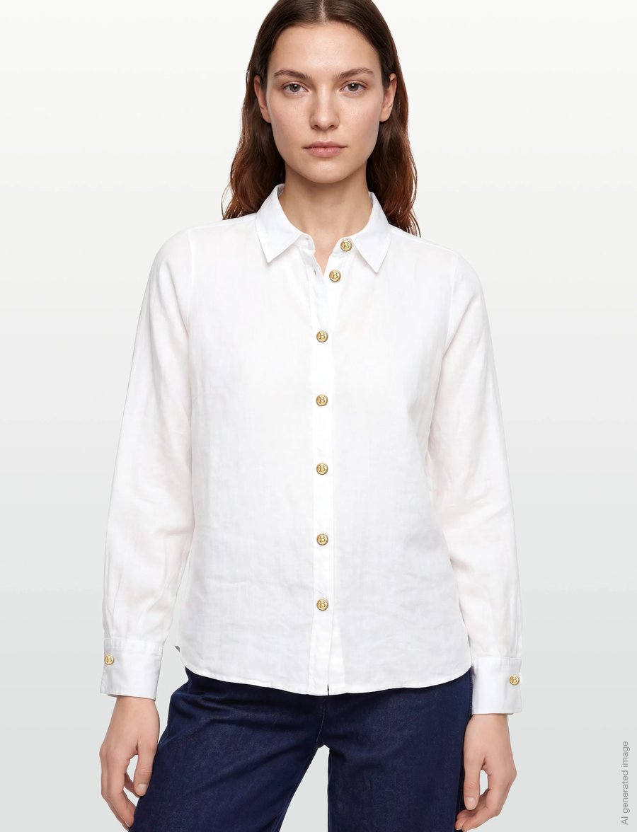 BUSNEL - NENNE blouse - jeanshemden - white - 3
