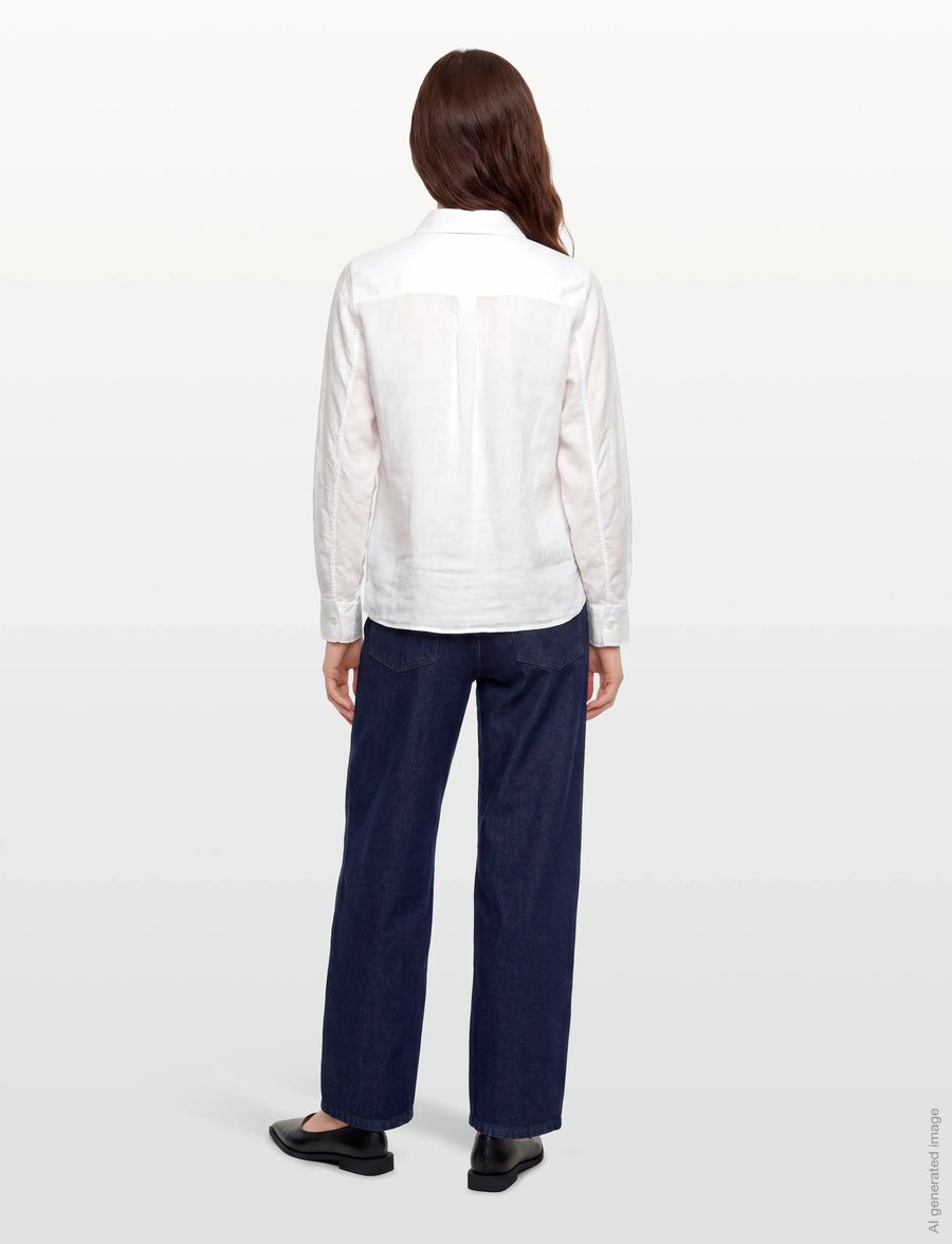 BUSNEL - NENNE blouse - jeanshemden - white - 4