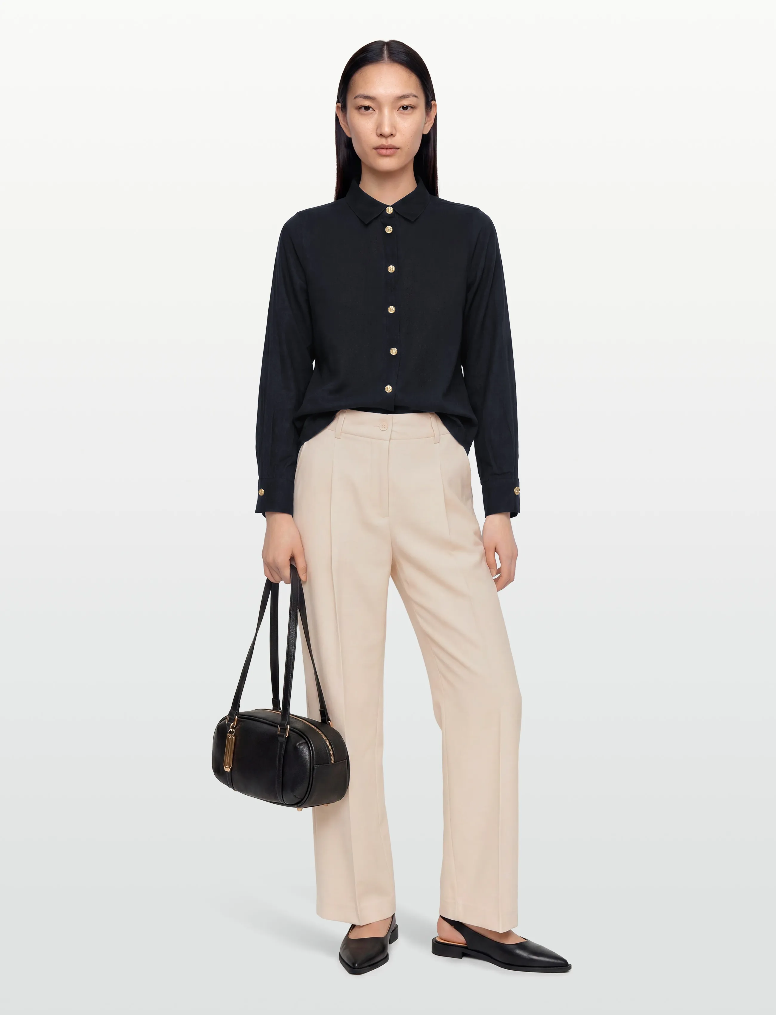 BUSNEL NENNE blouse - Kauluspaidat - MARINE / navy