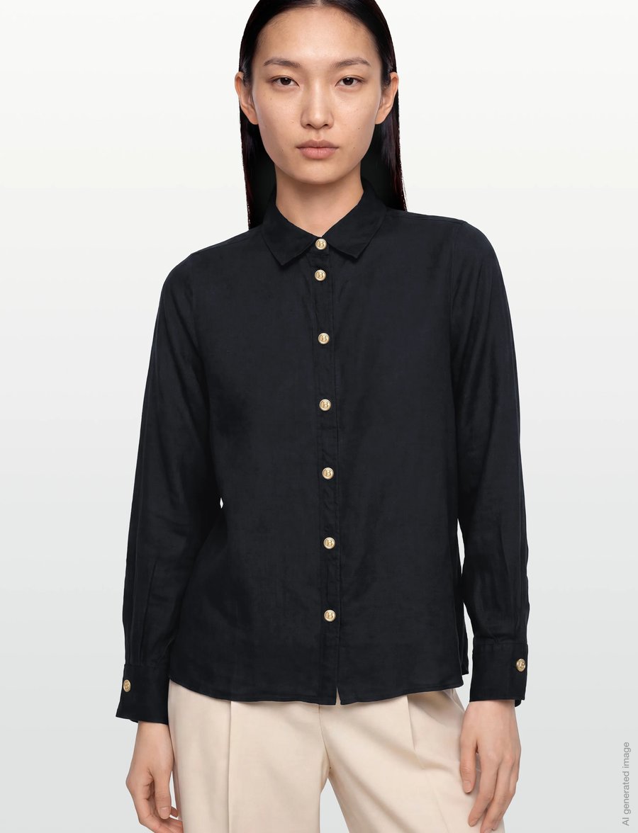 BUSNEL - NENNE blouse - teksasärgid - marine - 3