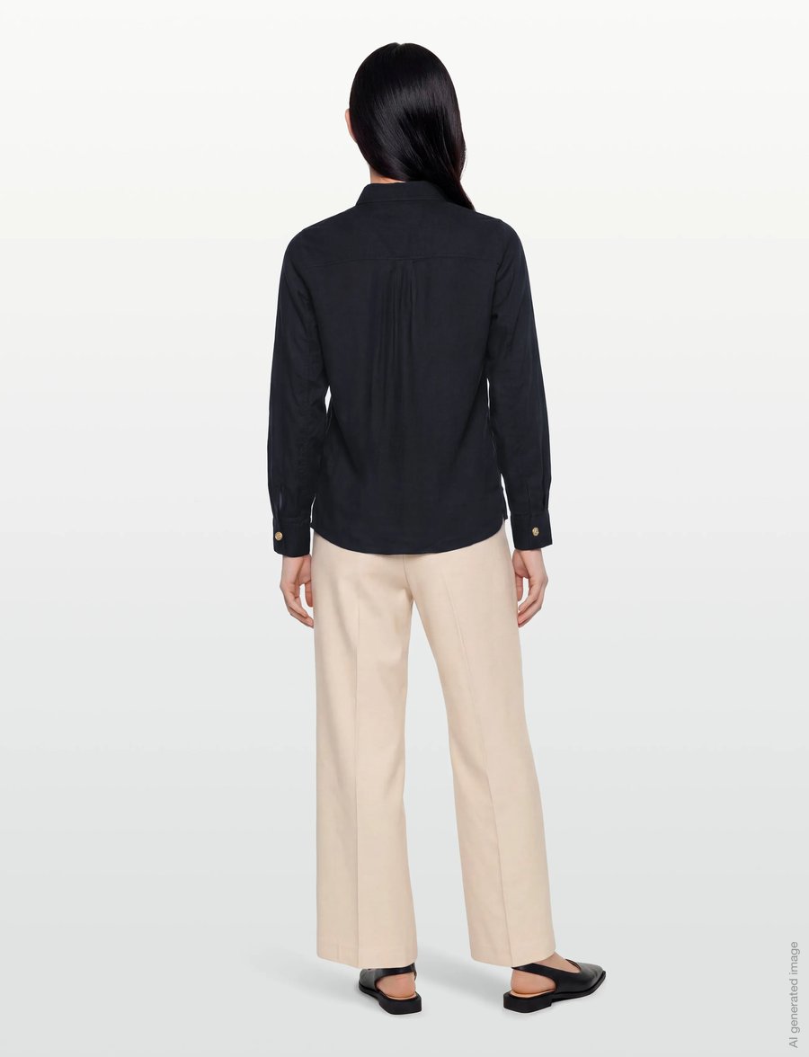BUSNEL - NENNE blouse - teksasärgid - marine - 4