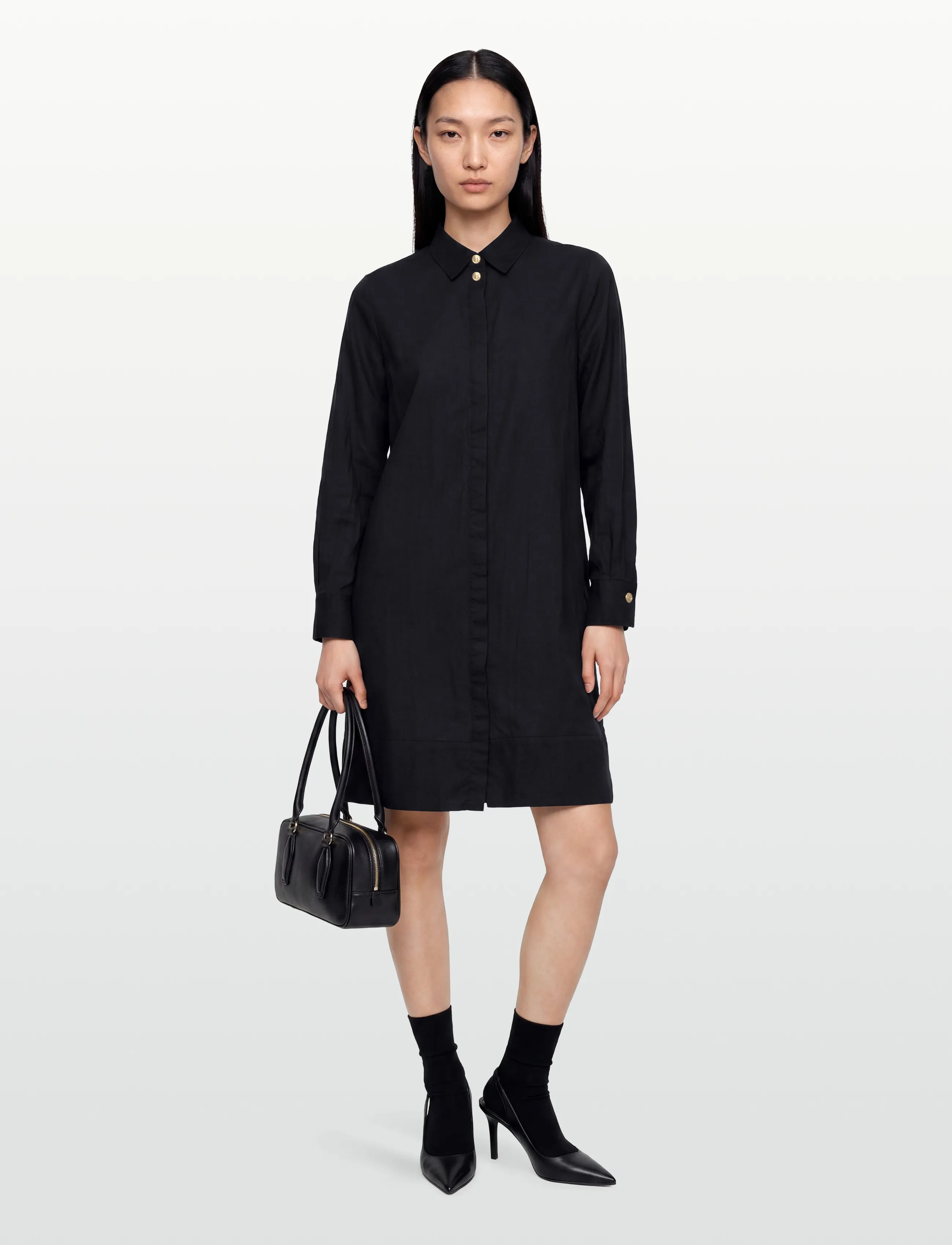 BUSNEL Raven Dress, Kvinder, Skjortekjole, Navy, Str: 40