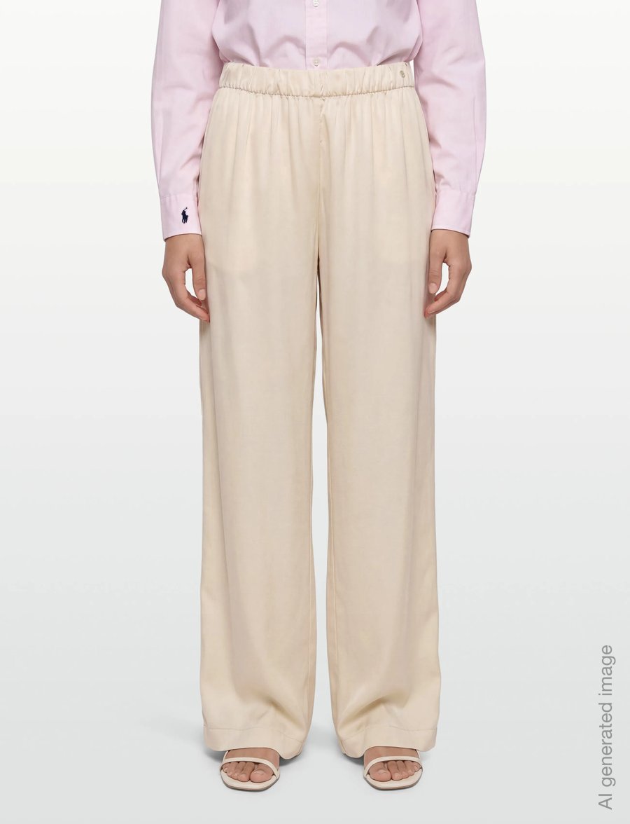 BUSNEL - ISABELLA silk trouser - wide leg trousers - silver birch - 3