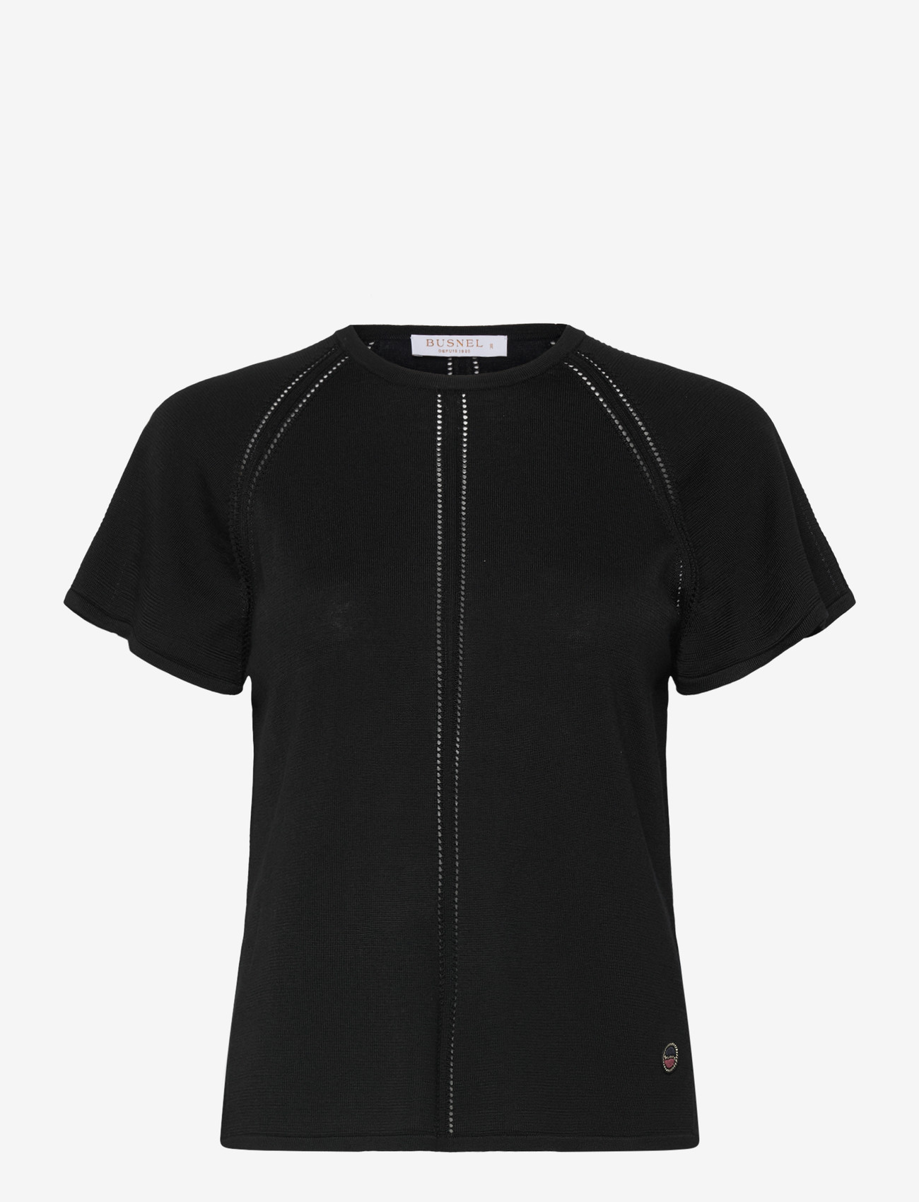 BUSNEL - DANY top - kortærmede bluser - black - 1