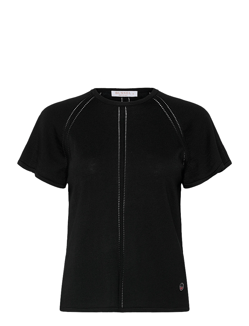 BUSNEL - DANY top - kortærmede bluser - black - 1
