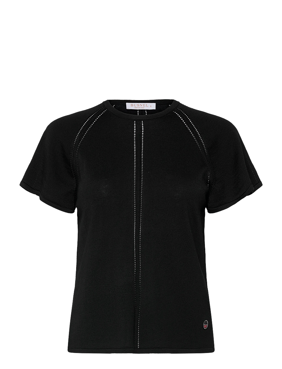 BUSNEL - DANY top - bluzki z krótkim rękawem - black - 1