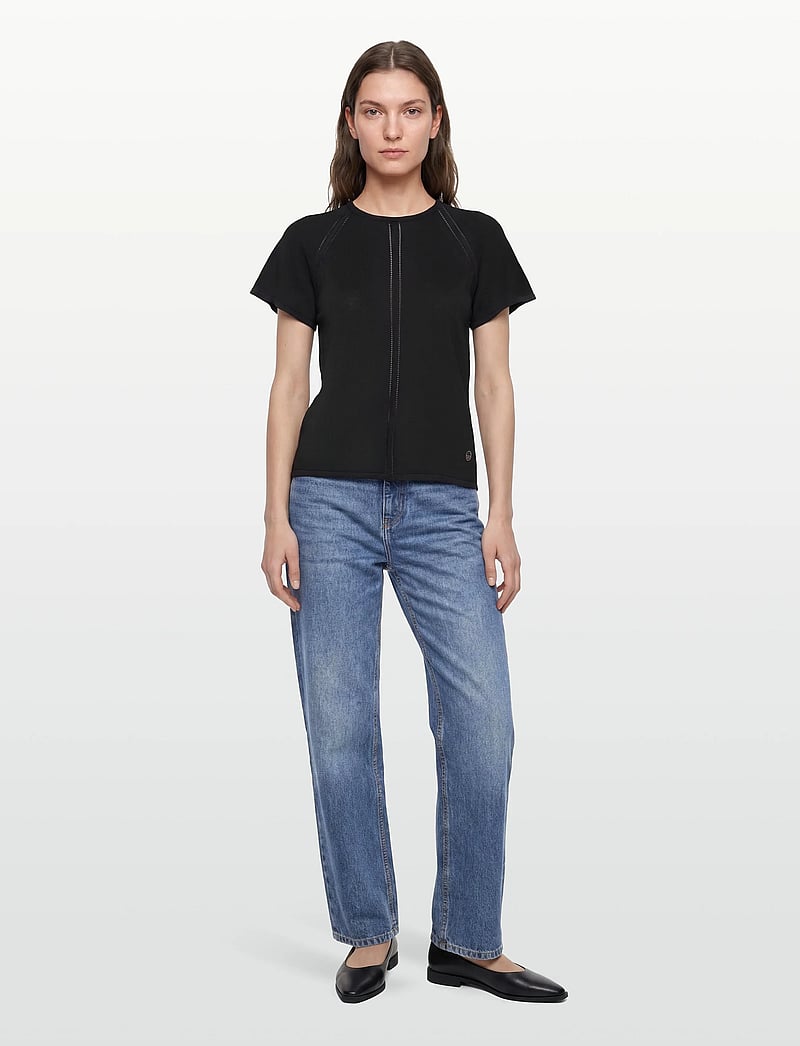 BUSNEL - DANY top - kortærmede bluser - black - 0