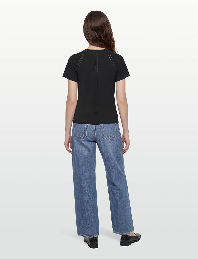 BUSNEL - DANY top - kortærmede bluser - black - 4