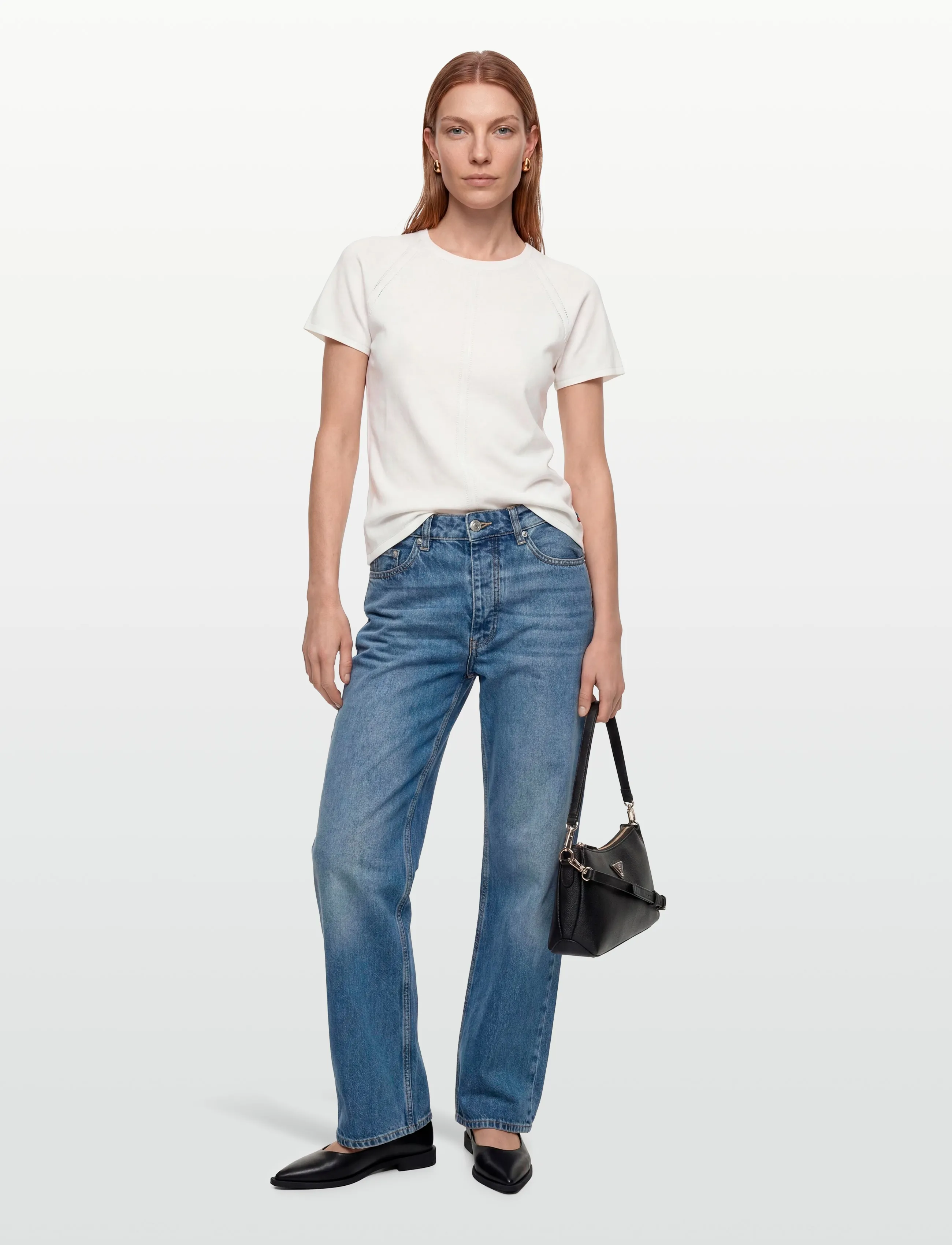 BUSNEL Dany Top, 42, Cream, Bluser > Kortærmede, Dame