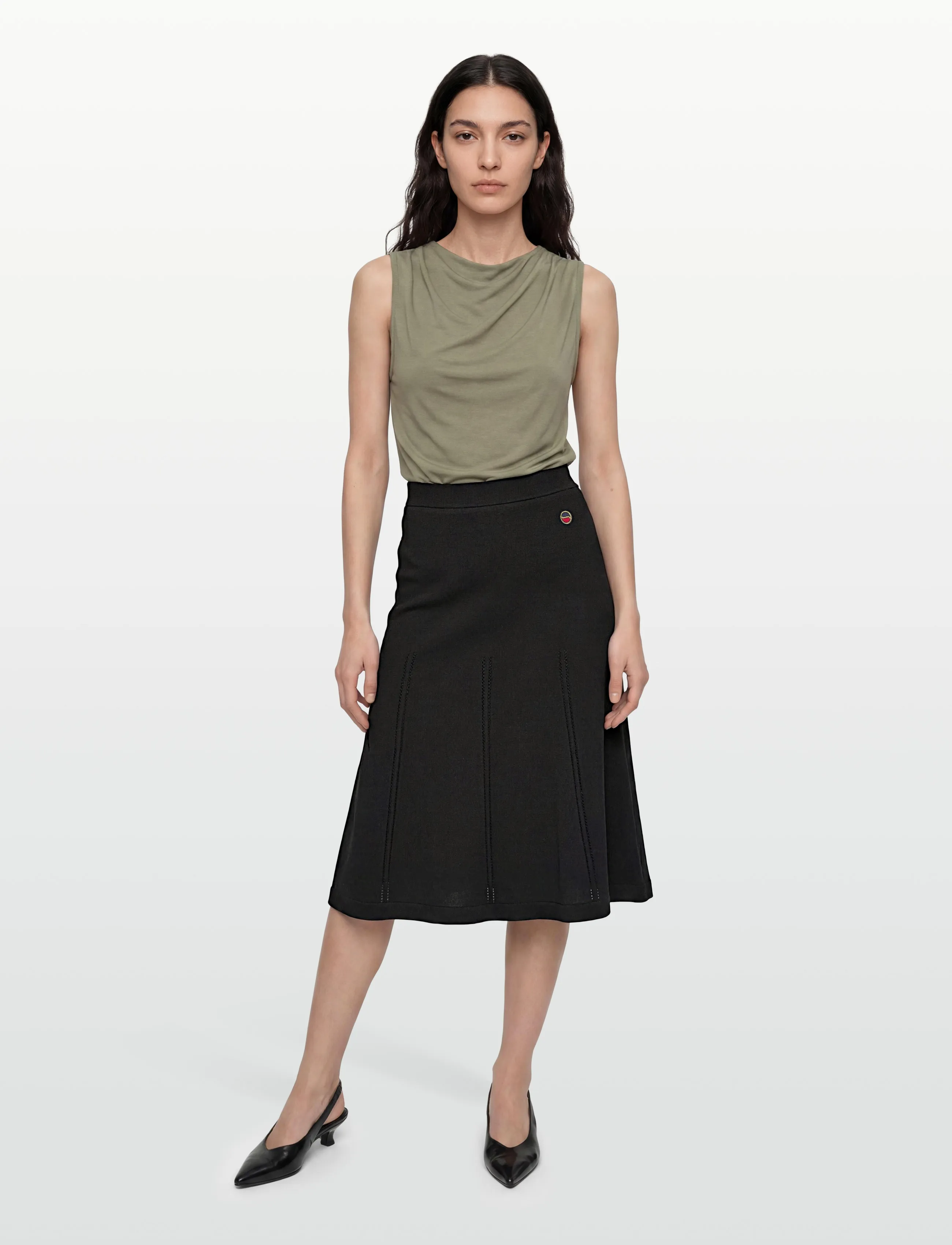 BUSNEL DELLA skirt - Adīti svārki - BLACK / black