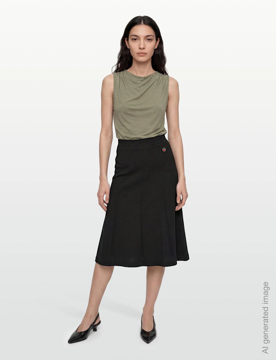 BUSNEL - DELLA skirt - midinederdele - black - 0