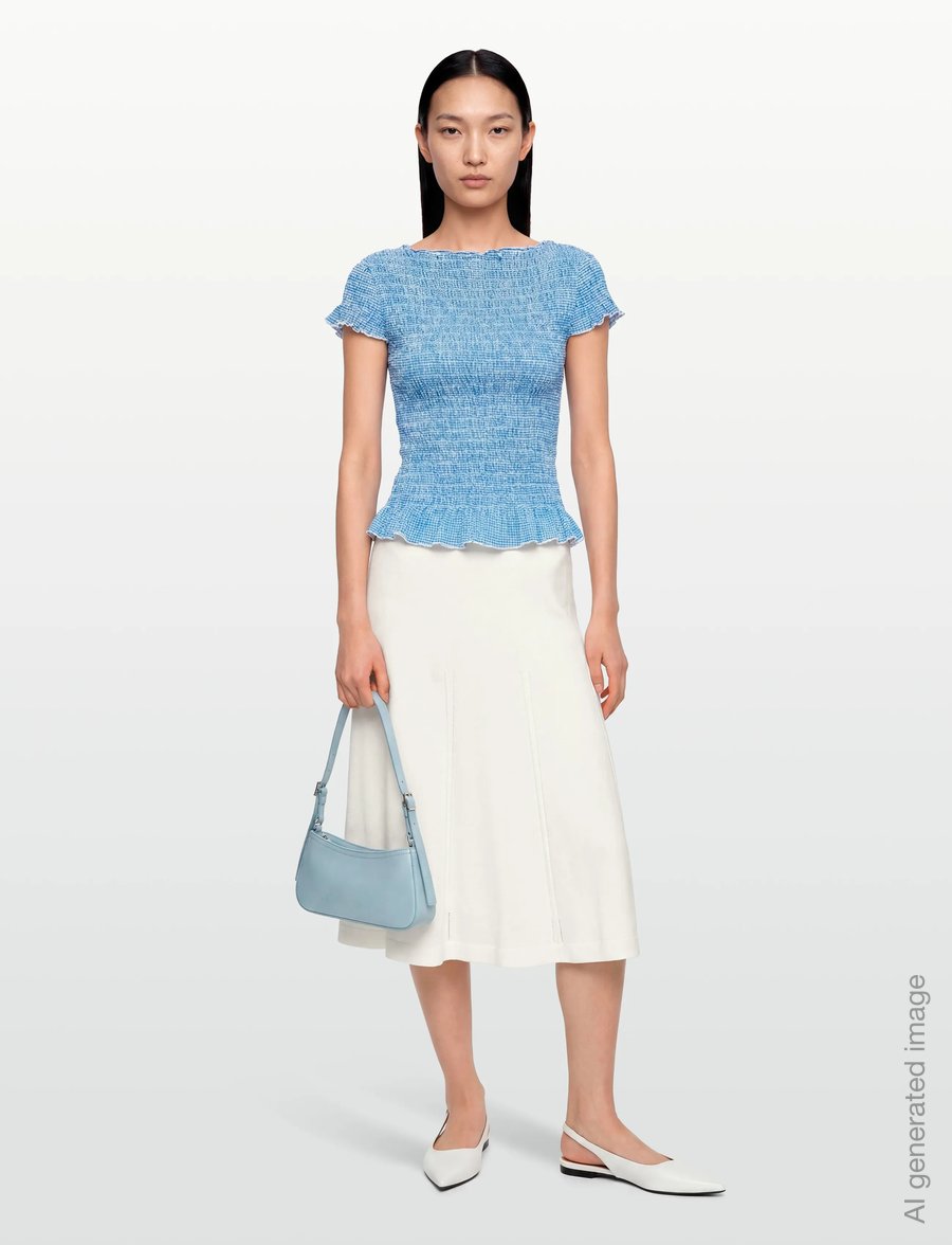 BUSNEL - DELLA skirt - kootud seelikud - ecru - 0