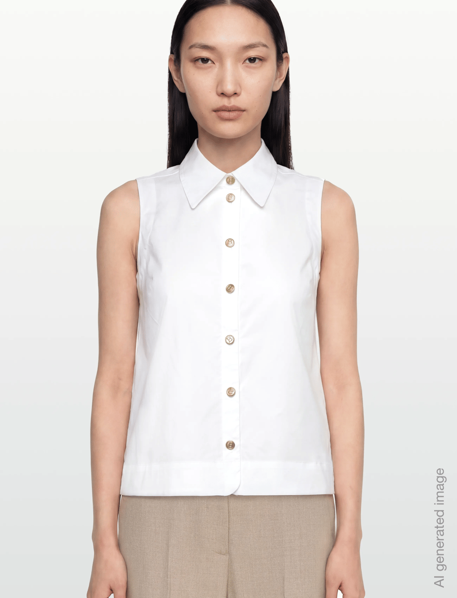 BUSNEL - ODELIA top - Ärmlösa blusar - white - 3