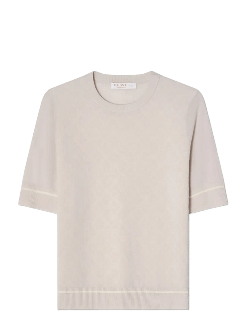 BUSNEL - PAULINA top - t-shirts & tops - silver birch / ecru - 1