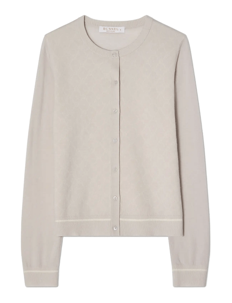 BUSNEL - PENELOPE cardigan - cardigans - silver birch / ecru - 1