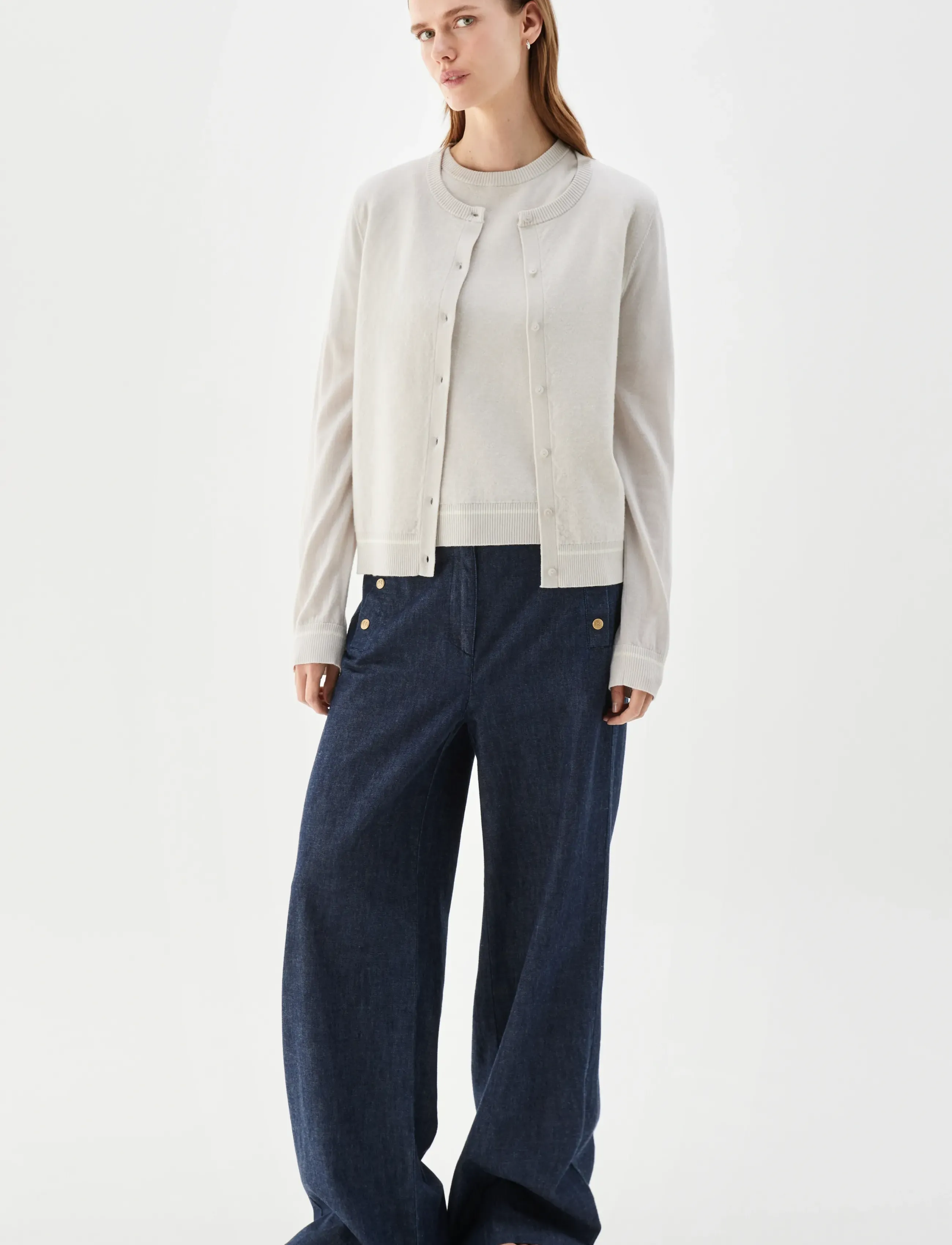 BUSNEL Penelope Cardigan, 36, Beige, Strik > Cardigans, Dame