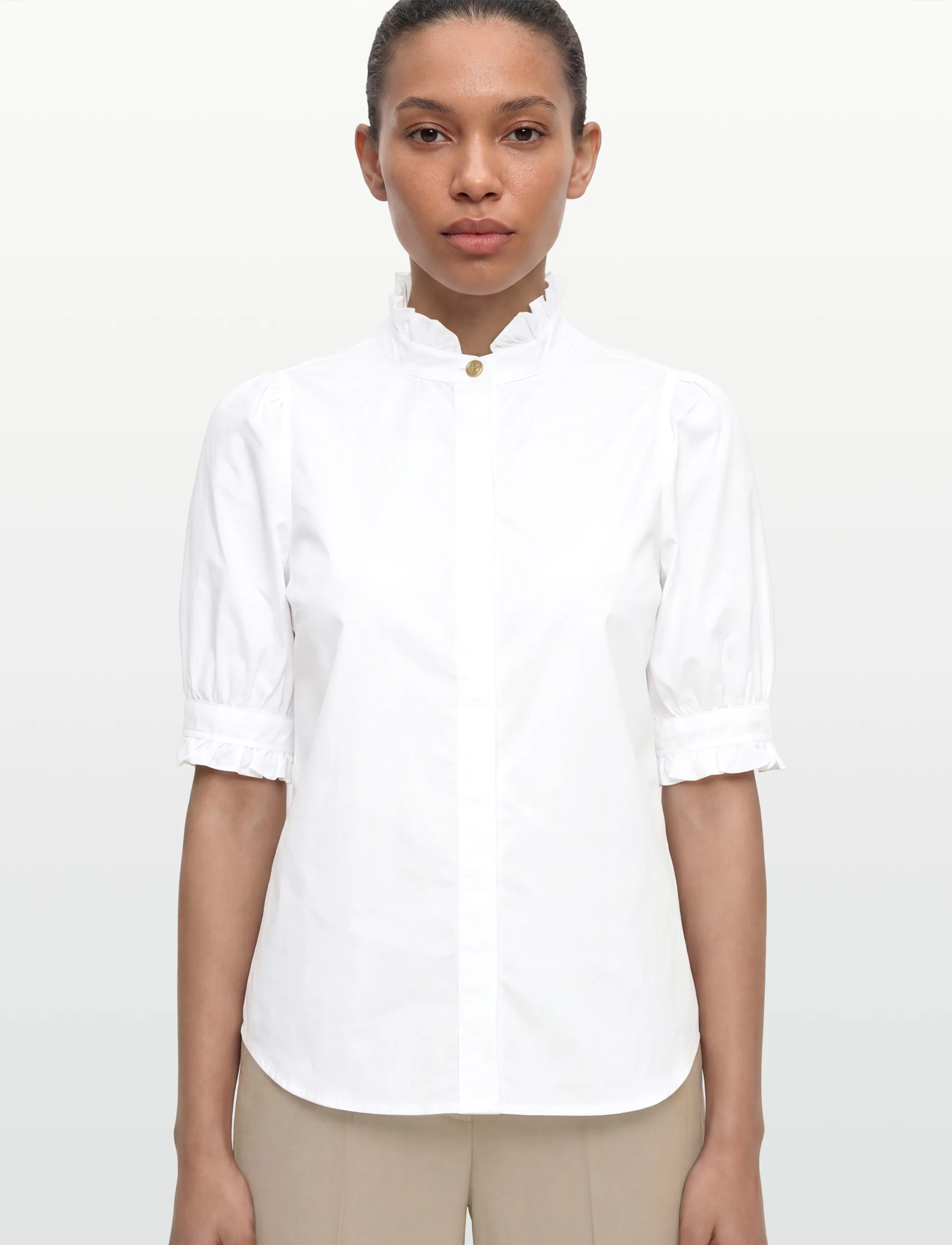 BUSNEL - MICA blouse - lyhythihaiset puserot - white - 3